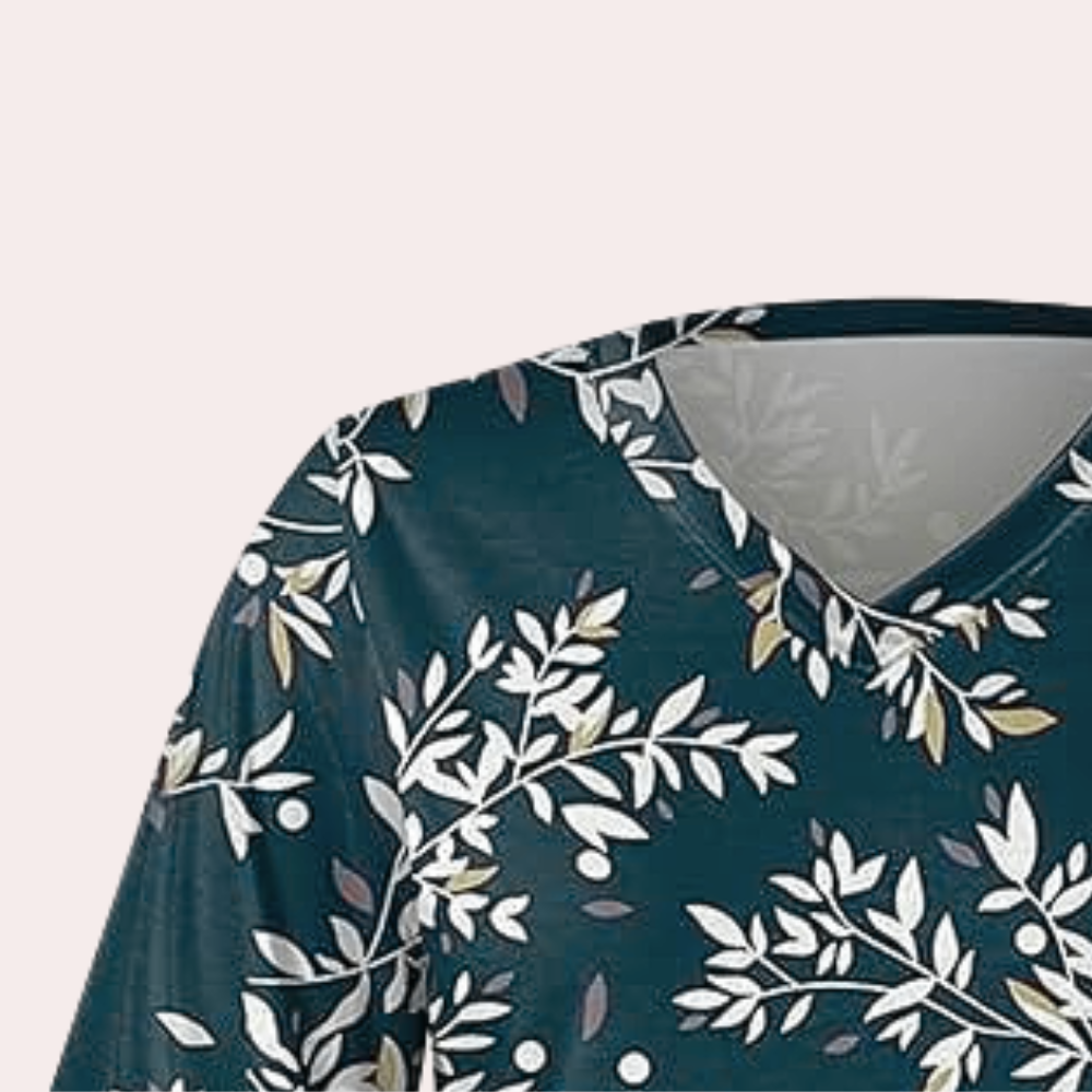 Mikayla | Floral V-Neck Blouse
