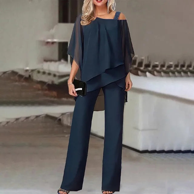 Rianne | Ensemble deux pièces en chiffon épaules dénudées