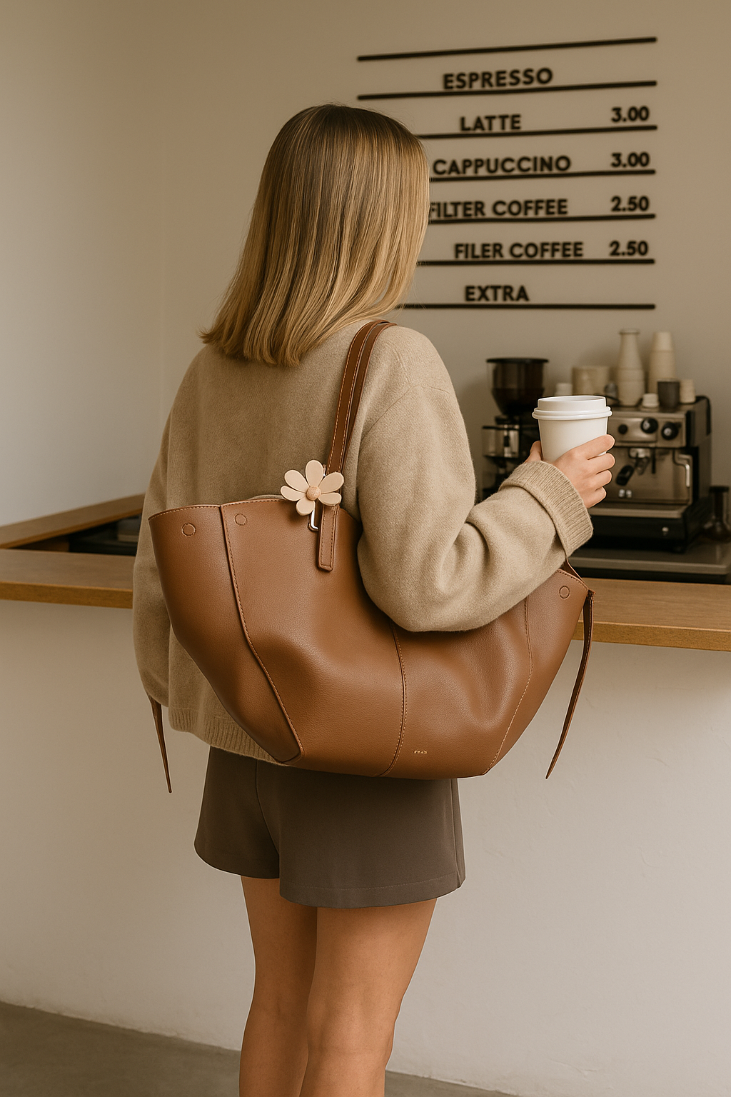 Vintage Stijlvolle Dames Tote Bag met Ruime Binnenkant
