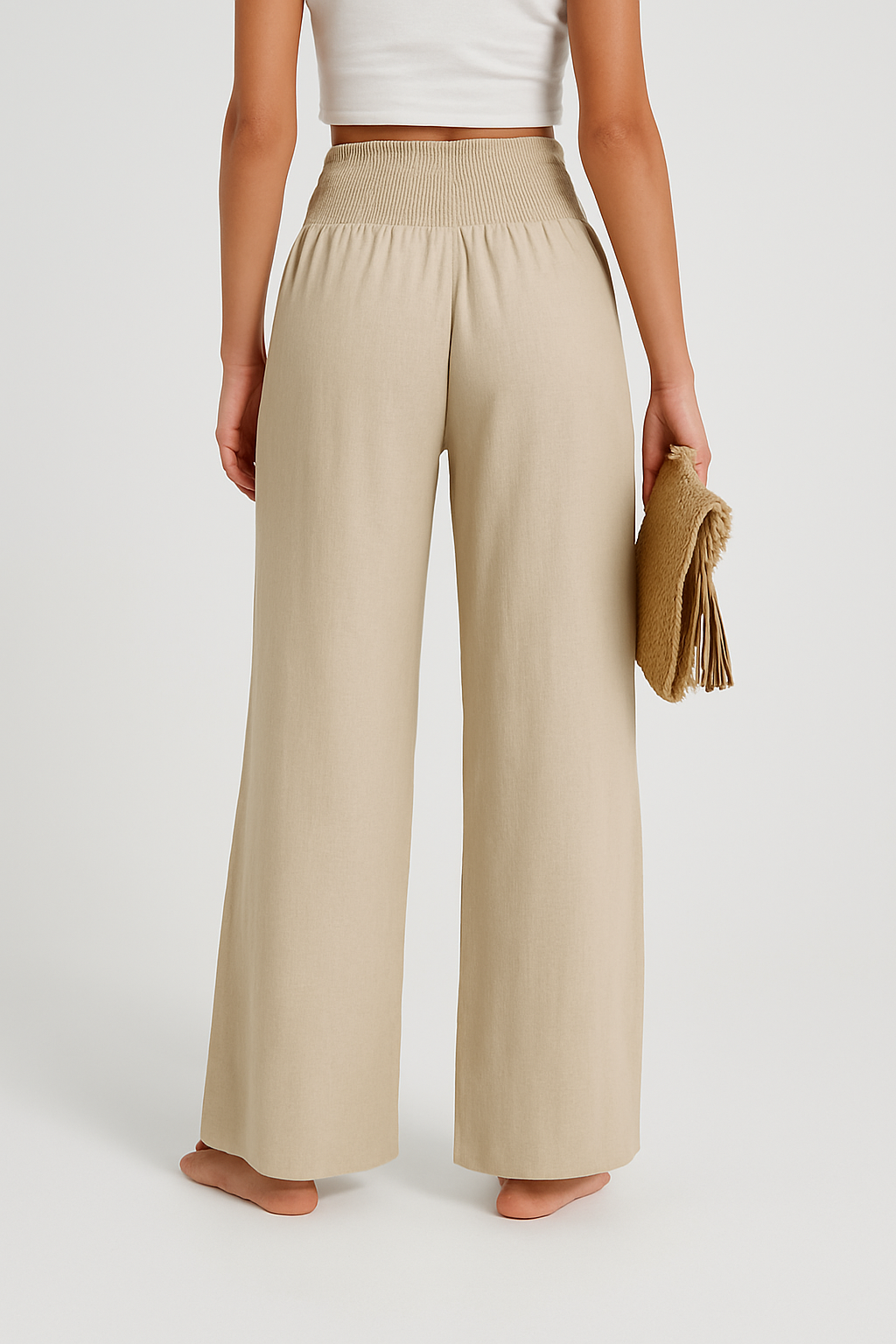 Carola | Pantalon en lin aéré pour femmes avec taille élastique