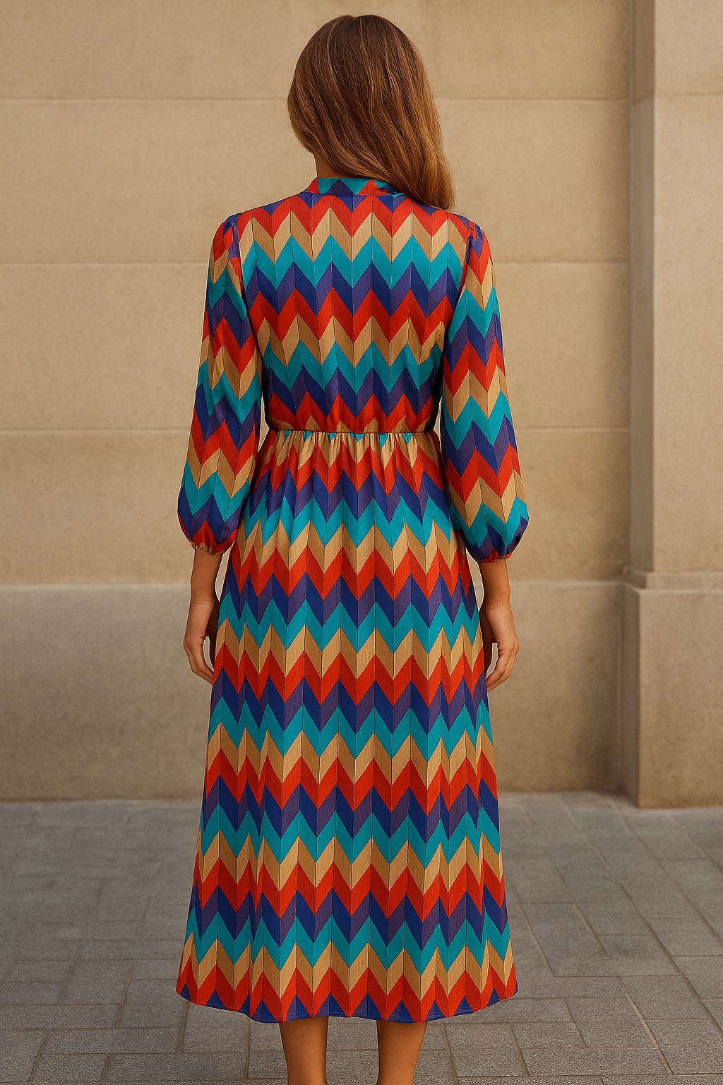 Nohemi | Bold Geometric Print Dress