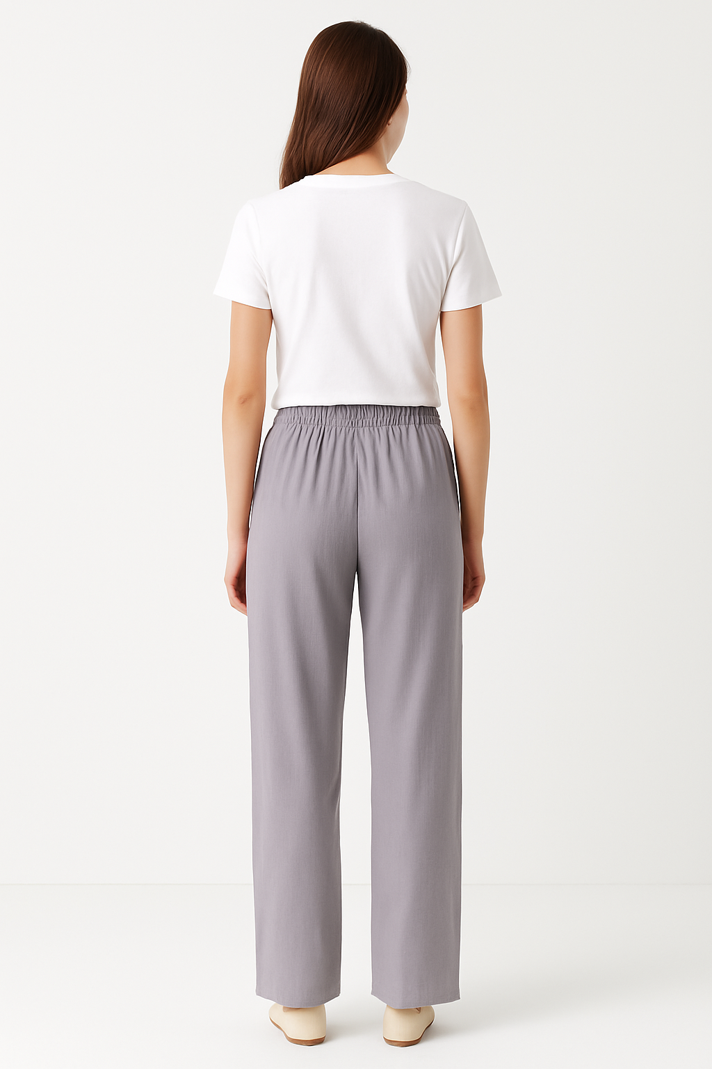Davy | Luchtige Linnen Look Broek met Trekkoord