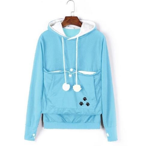 Comfortable Practical Women's Hoodie with Front Pocket for Pets