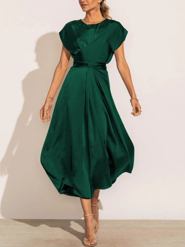 Adelaida | Elegante Satijnen Midi Jurk