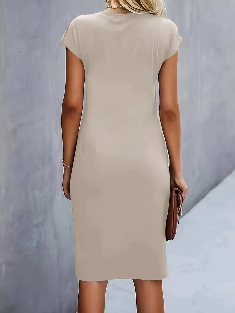 Caelyn | Midi Jurk met Drapering