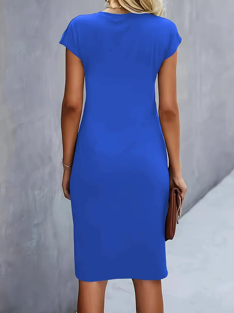 Caelyn | Midi Jurk met Drapering