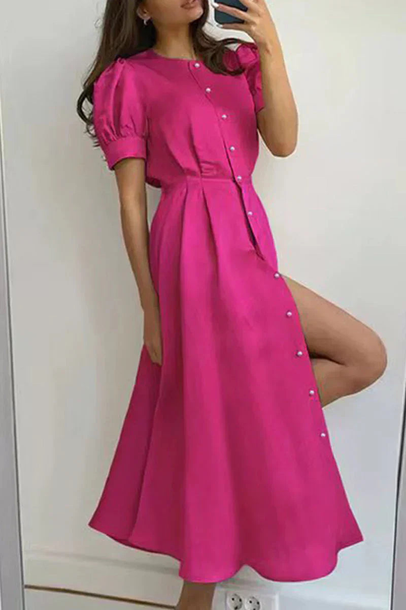 Ivanka | Elegant Buttoned Dress