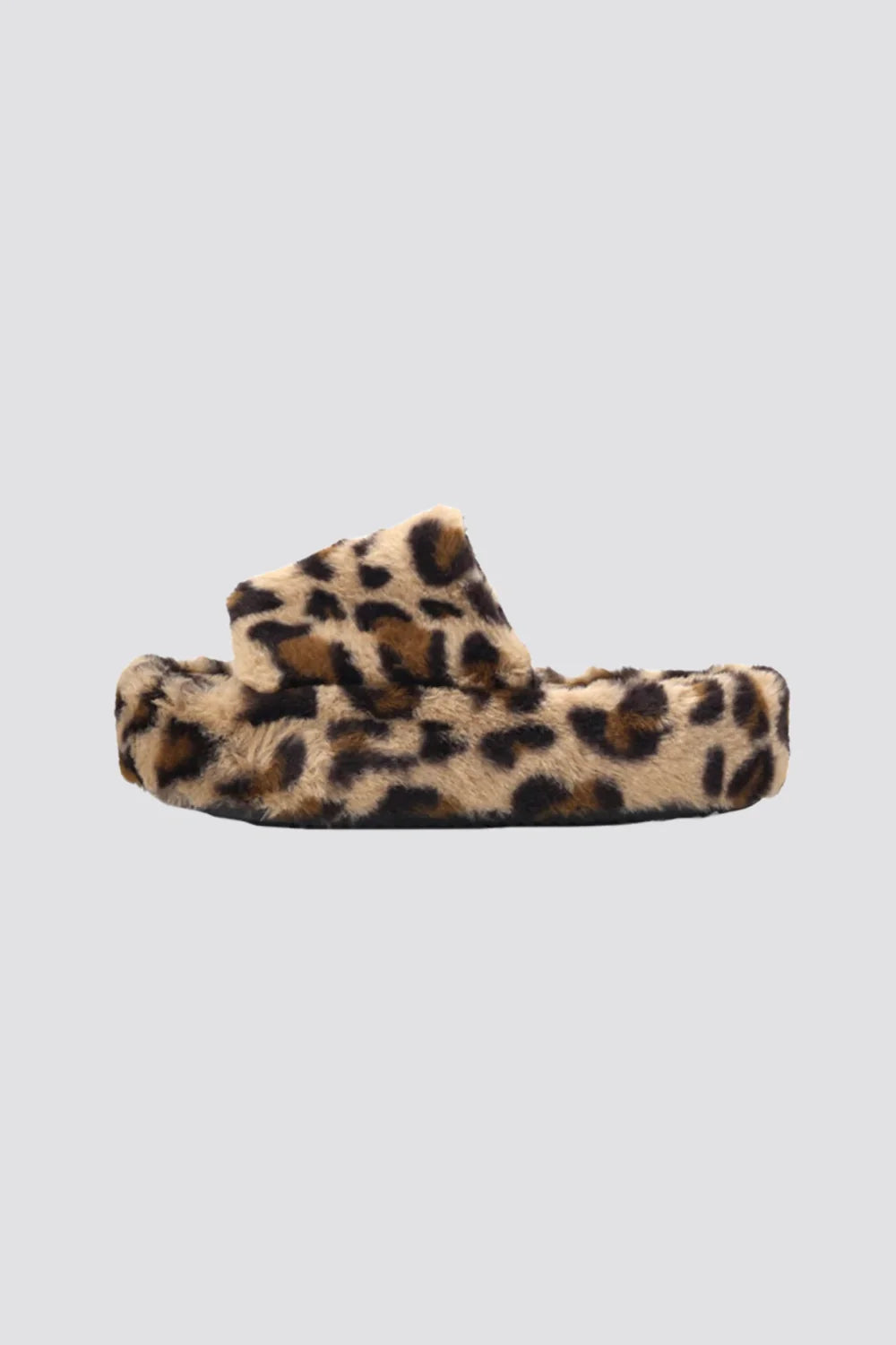 Allison | Furry Leopard Slippers