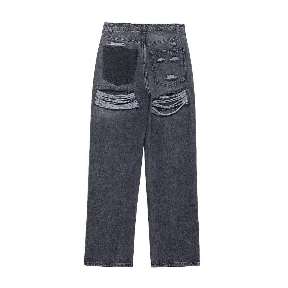 Vira | Vintage Ripped Jeans – Grijs