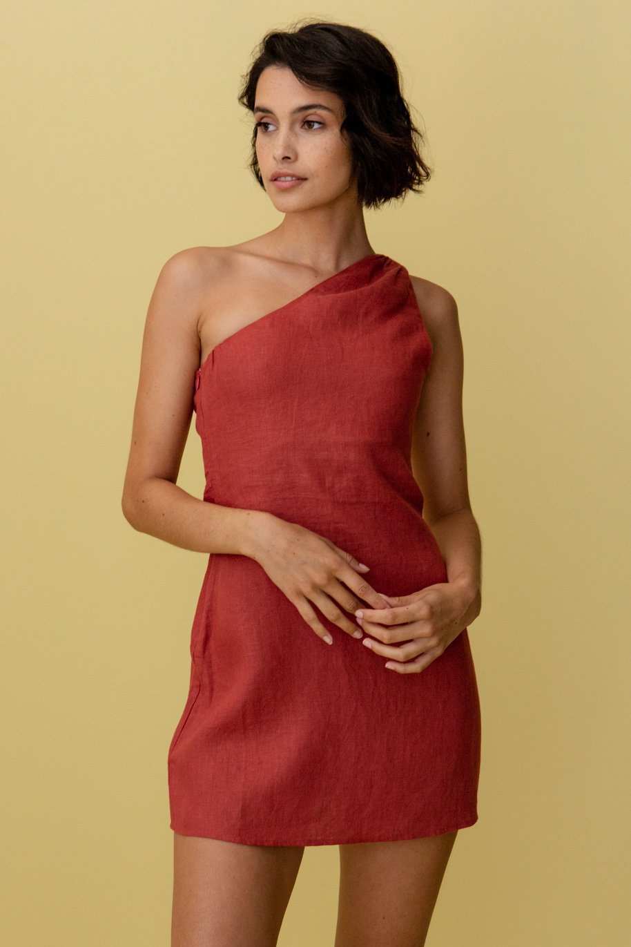 Luci | One-Shoulder Zomerse Mini Jurk
