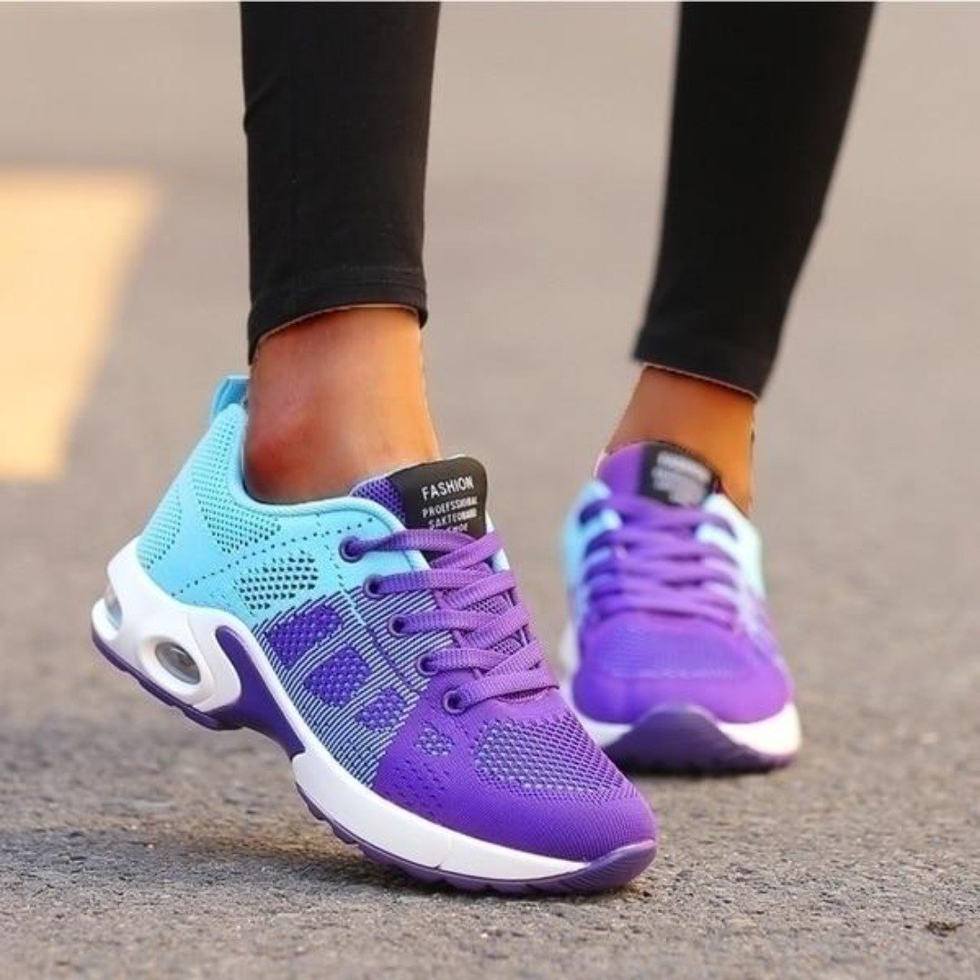 Baskets femme confortables et respirantes avec lacets