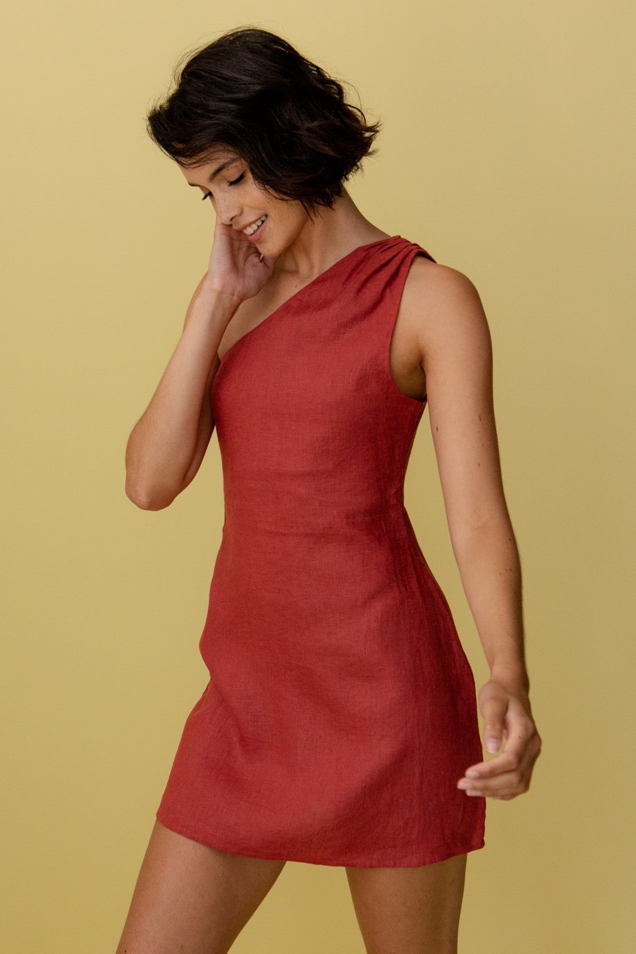 Luci | One-Shoulder Zomerse Mini Jurk