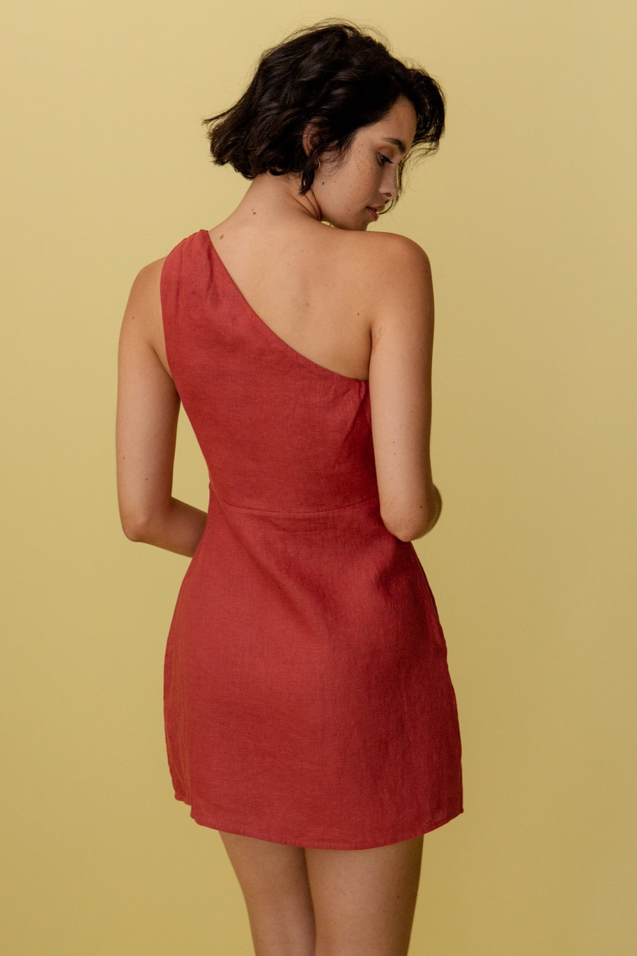 Luci | One-Shoulder Zomerse Mini Jurk