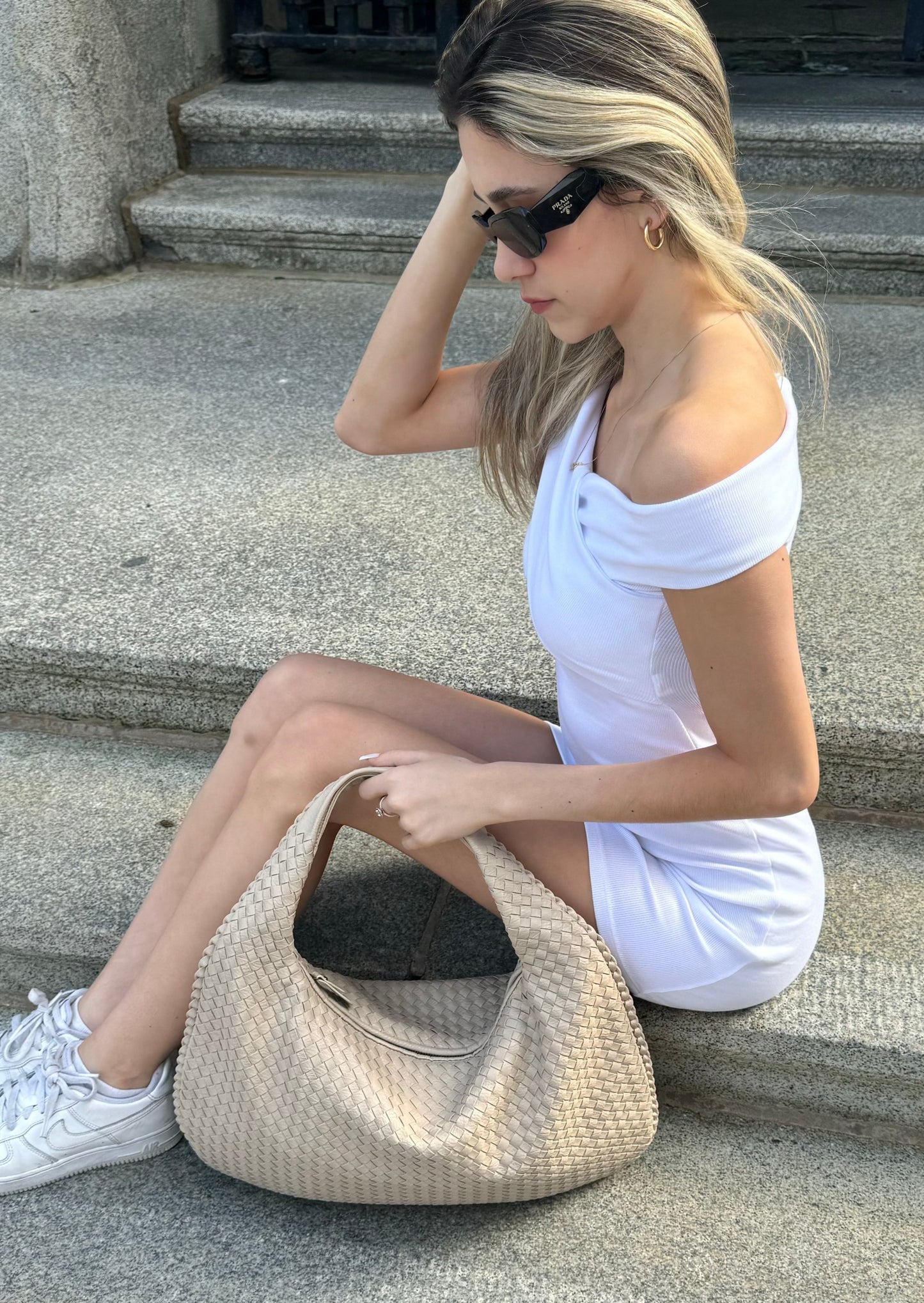 Valarie | Chic Beige Woven Handbag
