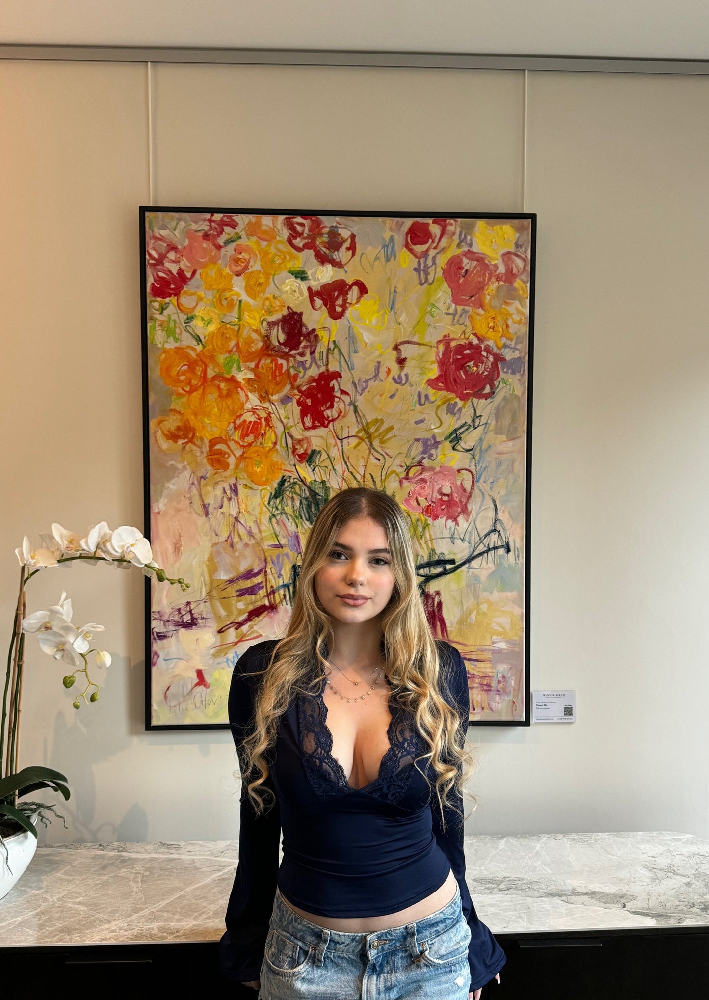 Jamila | Lace-Trimmed Bell Sleeve Top