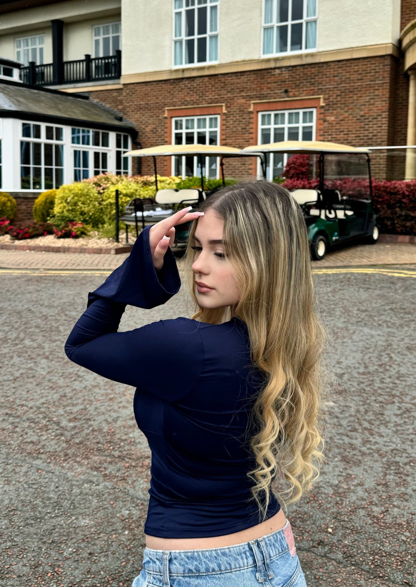 Jamila | Lace-Trimmed Bell Sleeve Top