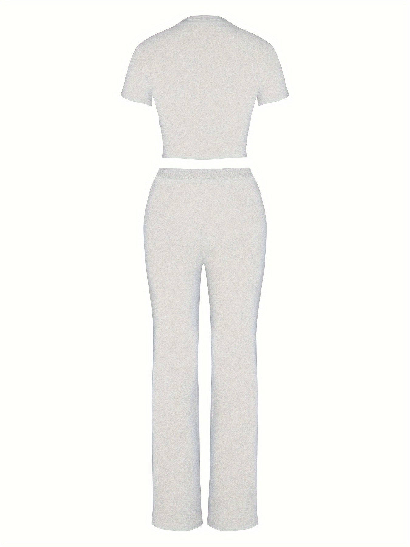 Delcy | Lounge Set met T-Shirt en Wijde Broek