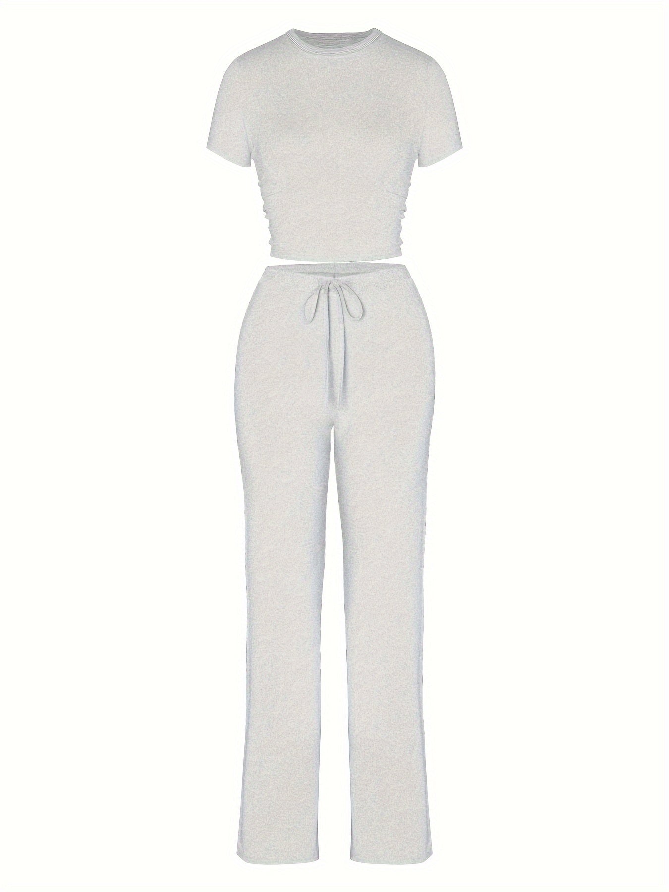 Delcy | Lounge Set met T-Shirt en Wijde Broek