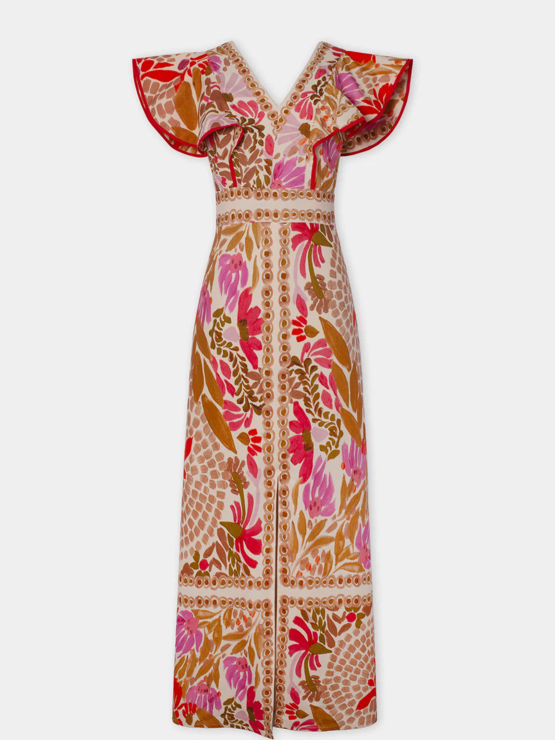 Marinka | Boho Maxi Jurk met Tropische Print