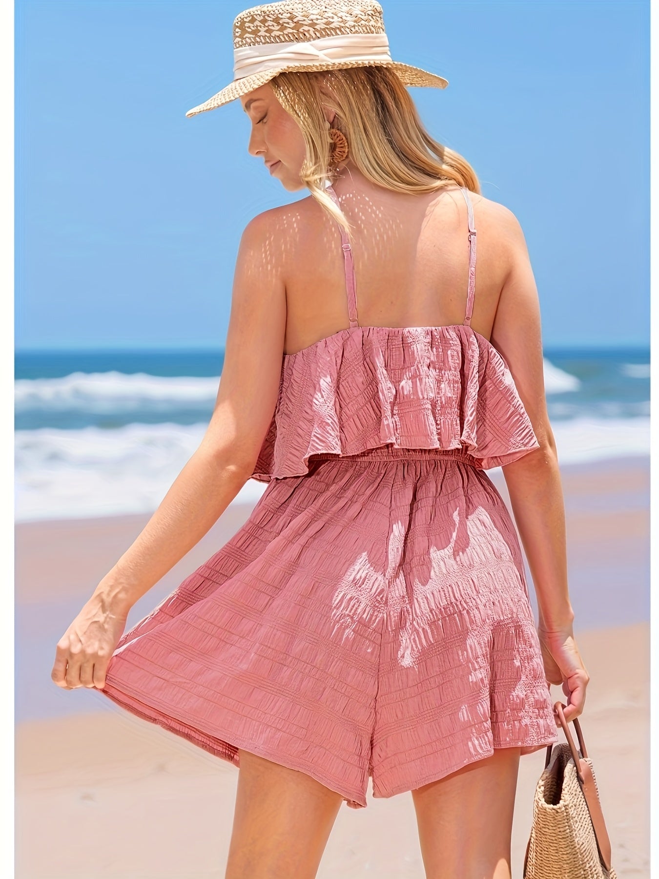 Yaletha | Zomerse Strandset met Gelaagde Top en Rok