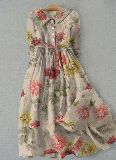 Caitlin | Casual Jurk met Botanische Bloemen