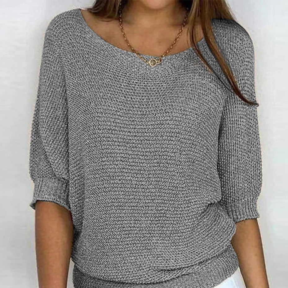 Comfortabele luchtige dames top met stijlvolle gebreide structuur