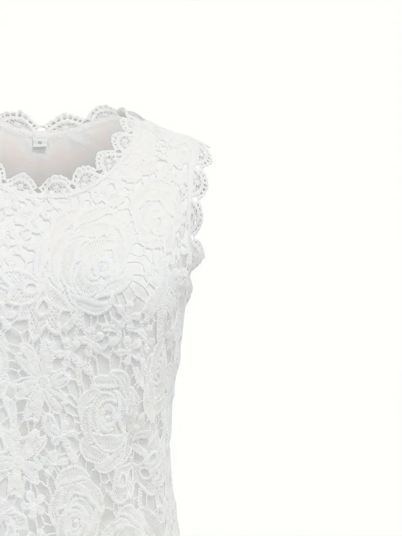 Balea | Mouwloze Kanten Top met Bloemenpatroon - Casual