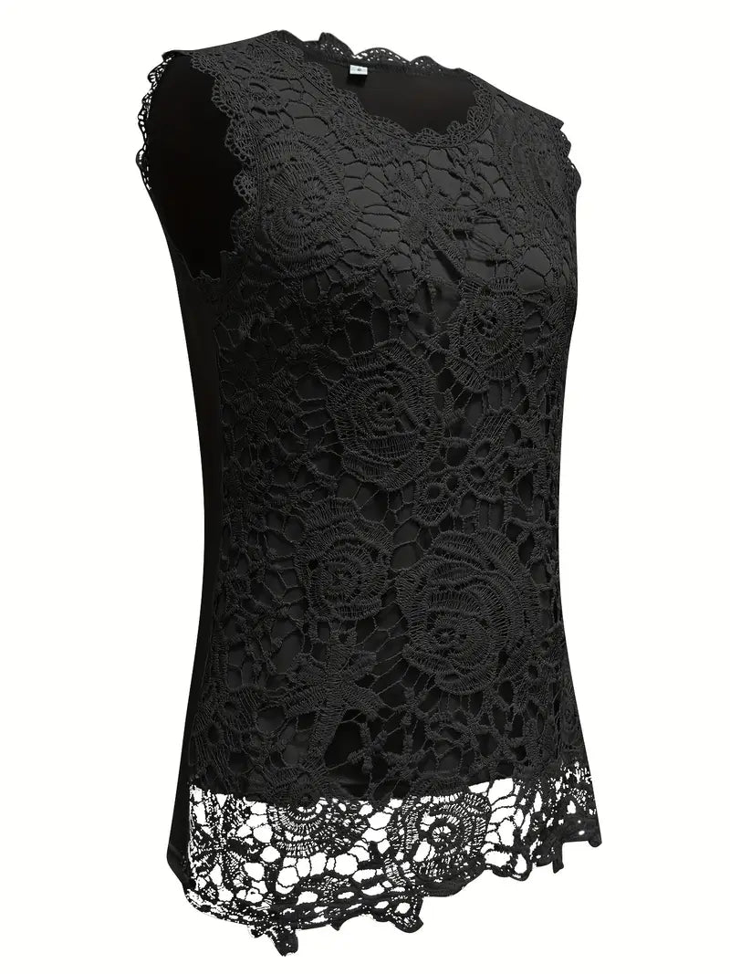 Balea | Mouwloze Kanten Top met Bloemenpatroon - Casual