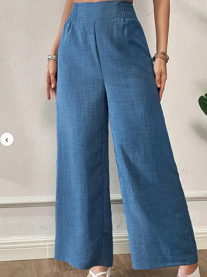 Berea | Luchtige High Waist Linnenbroek - Wide Leg
