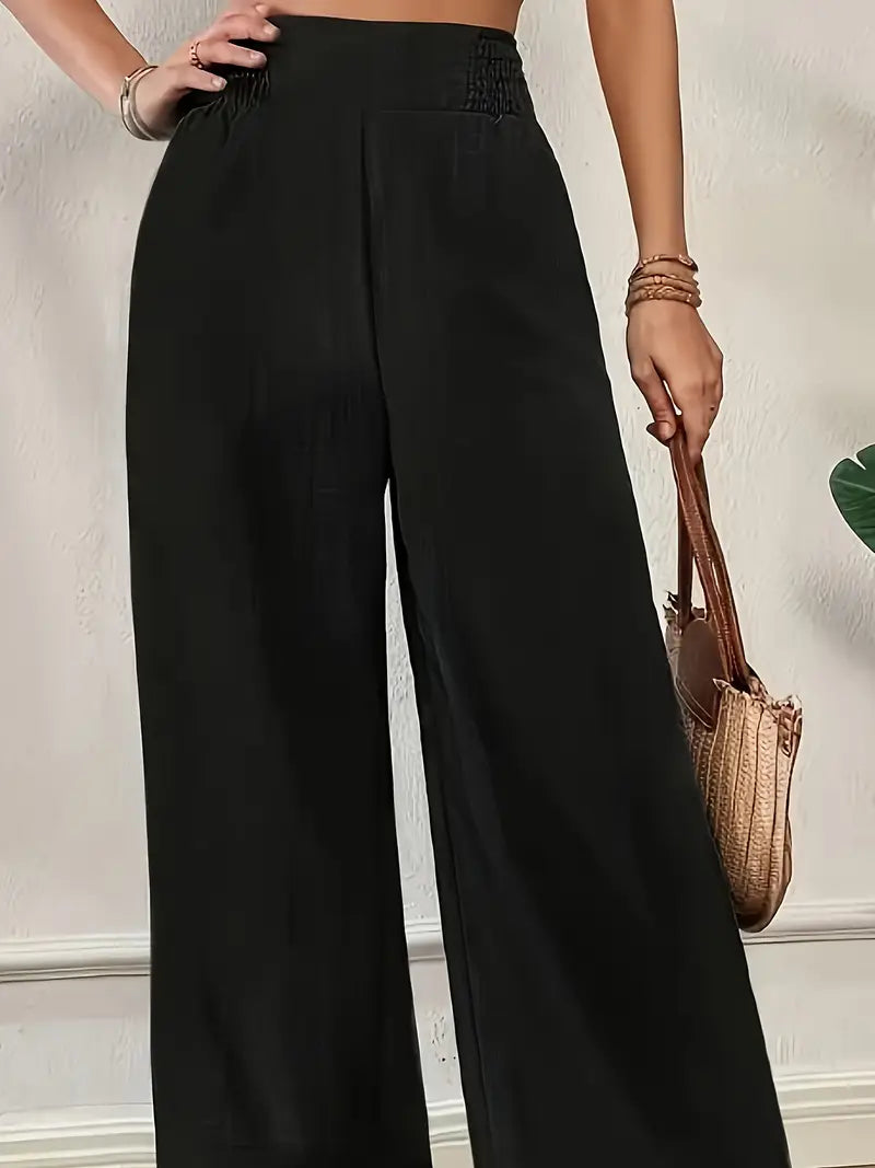 Berea | Luchtige High Waist Linnenbroek - Wide Leg