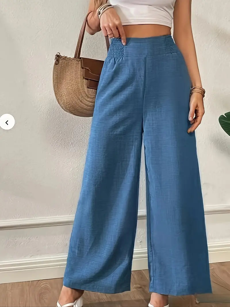 Berea | Luchtige High Waist Linnenbroek - Wide Leg