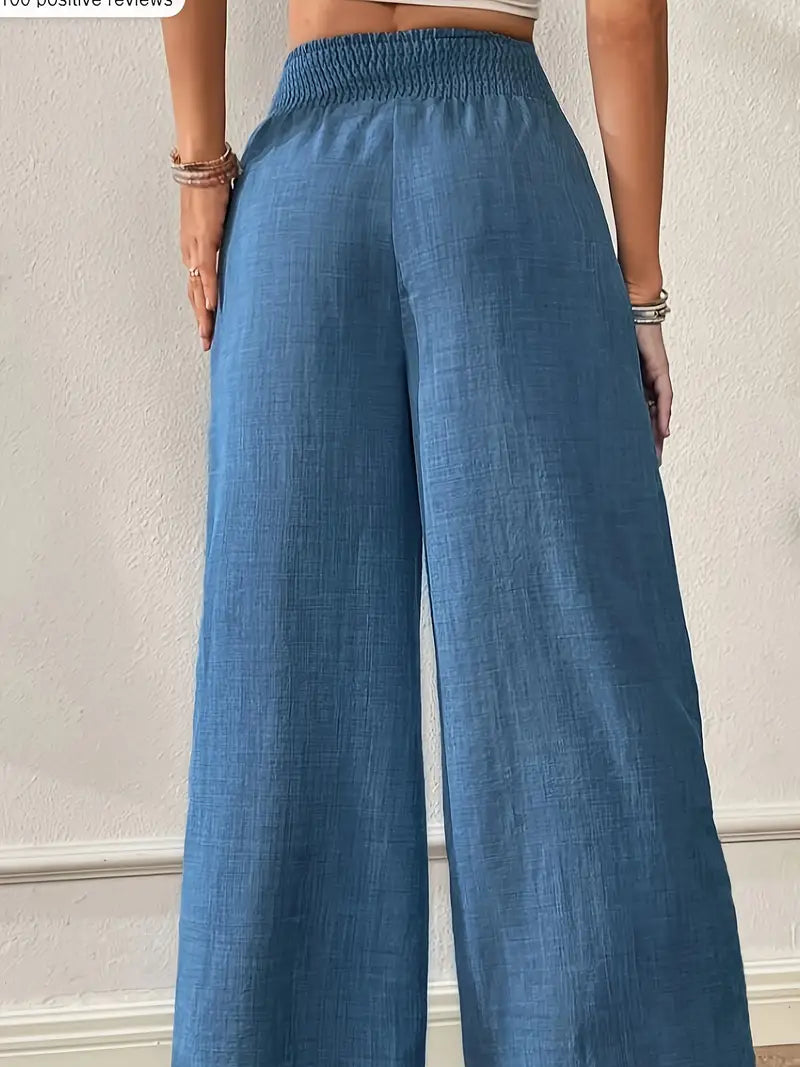 Berea | Luchtige High Waist Linnenbroek - Wide Leg
