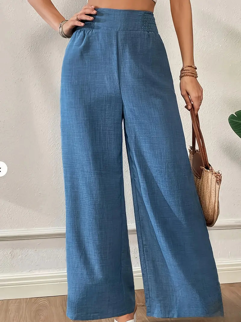 Berea | Luchtige High Waist Linnenbroek - Wide Leg