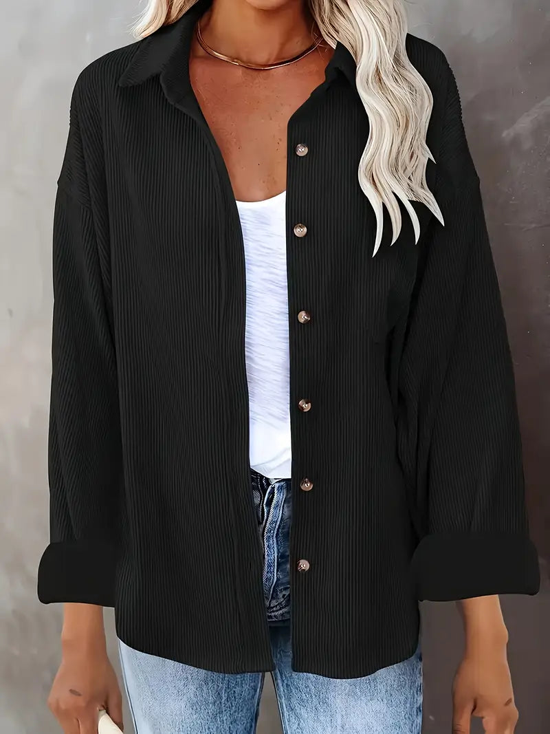 Bette | Corduroy Overhemdblouse met Knopen - Casual