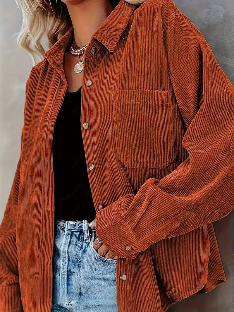 Bette | Corduroy Overhemdblouse met Knopen - Casual