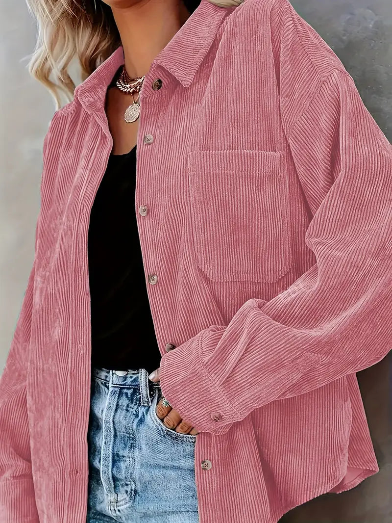 Bette | Corduroy Overhemdblouse met Knopen - Casual
