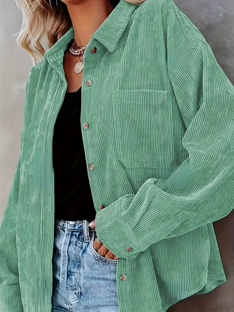 Bette | Corduroy Overhemdblouse met Knopen - Casual
