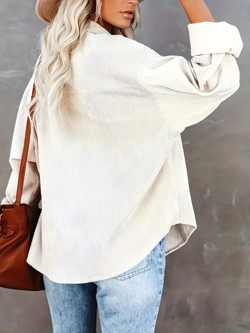 Bette | Corduroy Overhemdblouse met Knopen - Casual