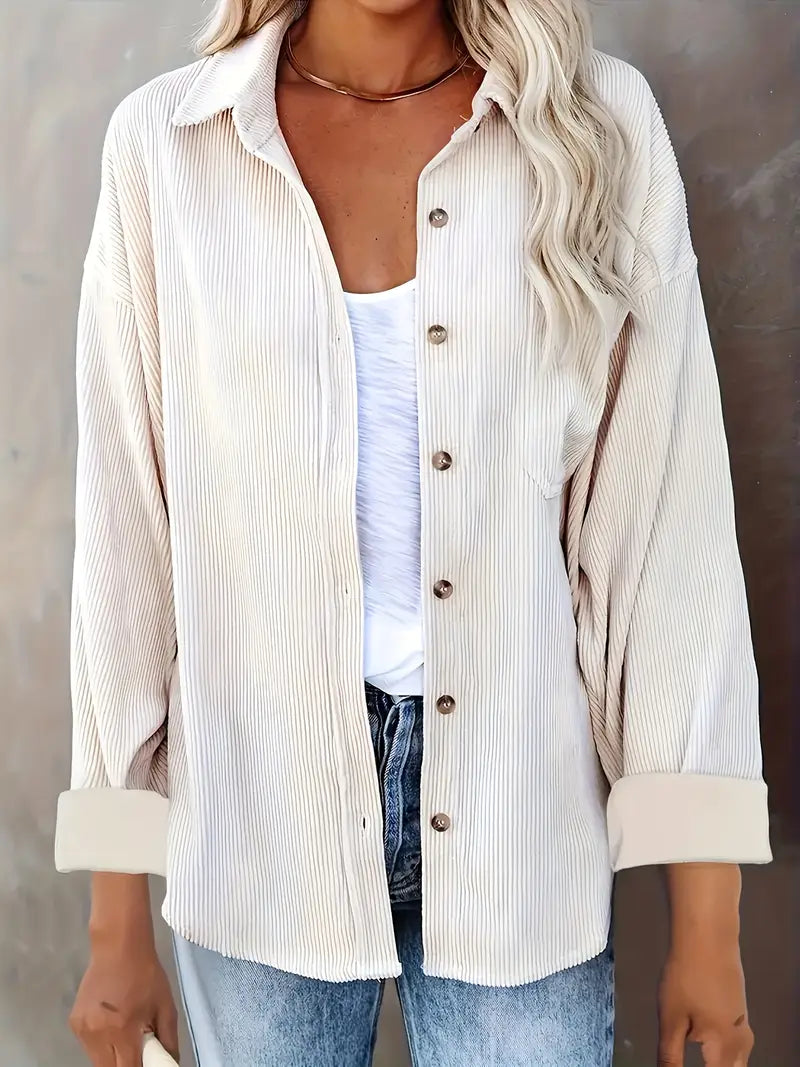 Bette | Corduroy Overhemdblouse met Knopen - Casual