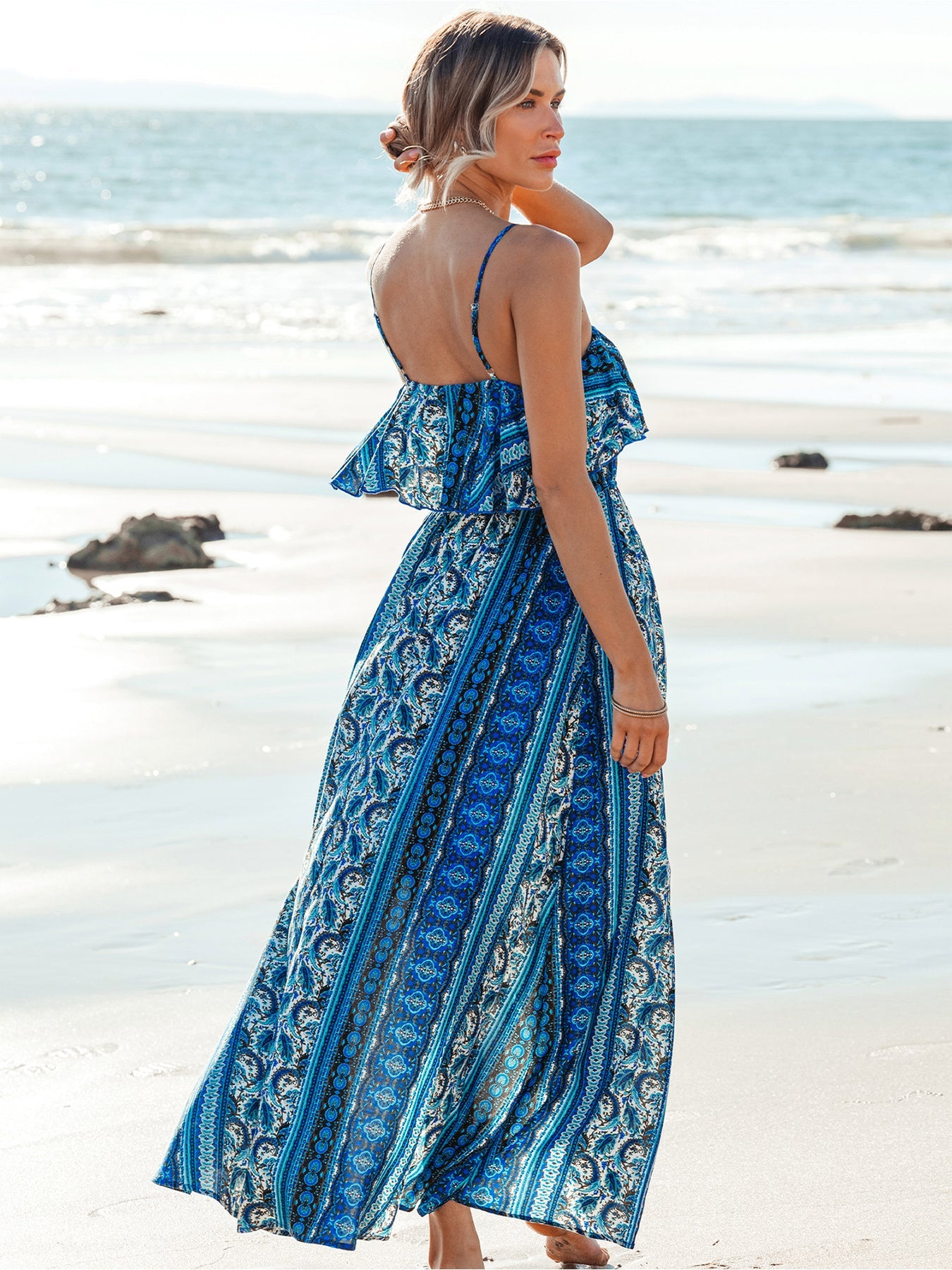 Daija | Boho Maxi Jurk met Spaghetti Bandjes