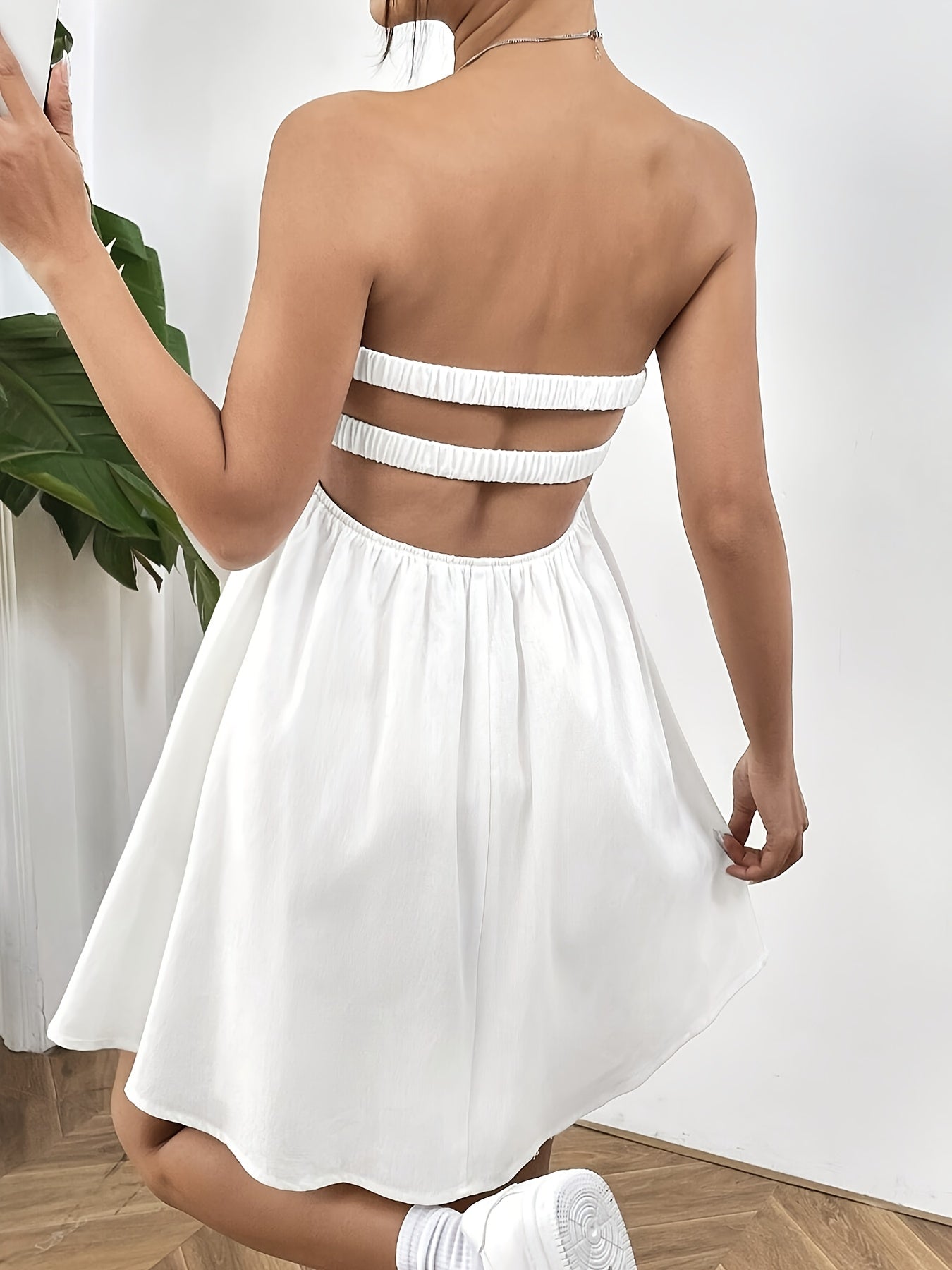 Donnalyn | Zomerse Bandeau Jurk met Twist-Detail