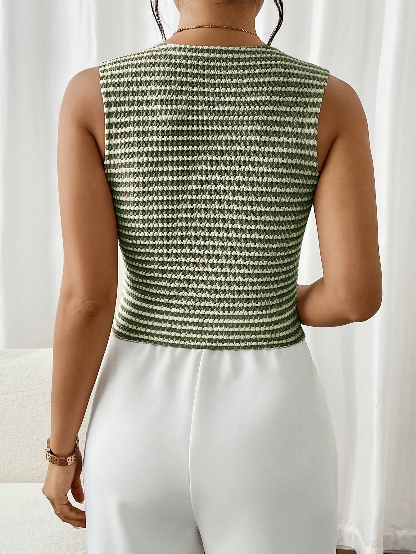 Maryska | Geribbelde Knitted V-Hals Top