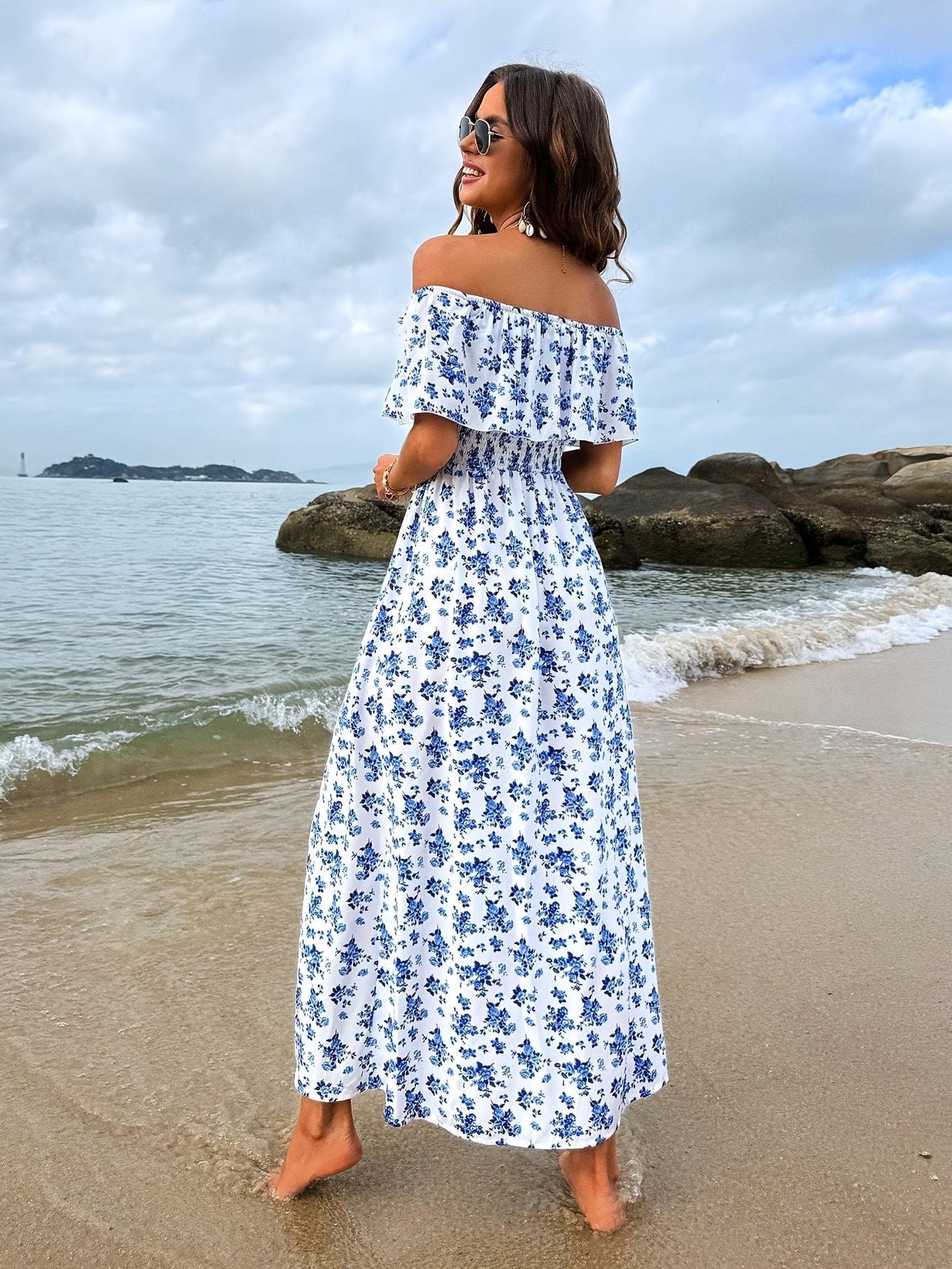 Dalea | Zomerse Off-Shoulder Strandjurk