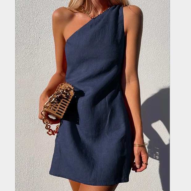Luci | One-Shoulder Zomerse Mini Jurk