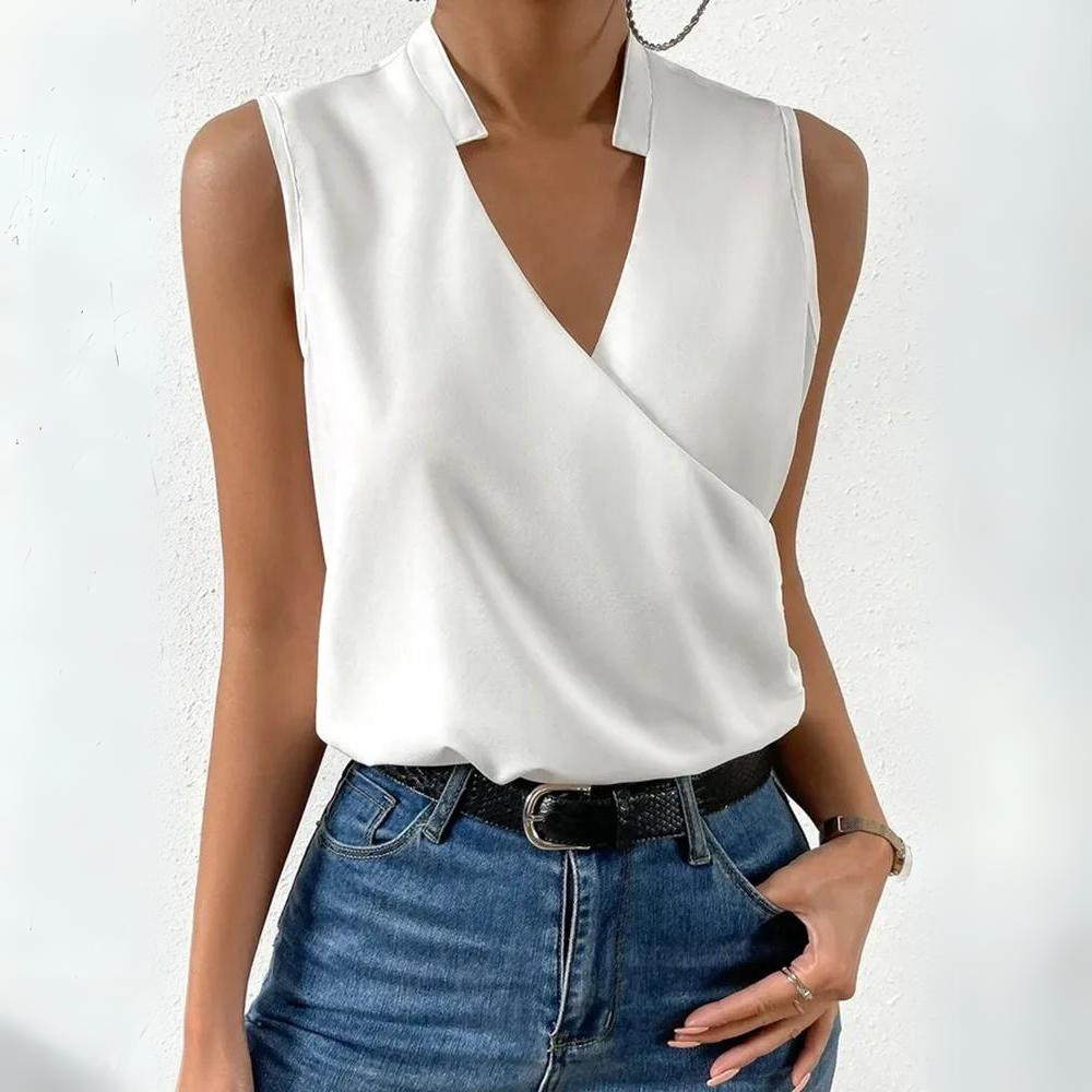 Hazelle | Sleeveless Women's Top with V-Neck