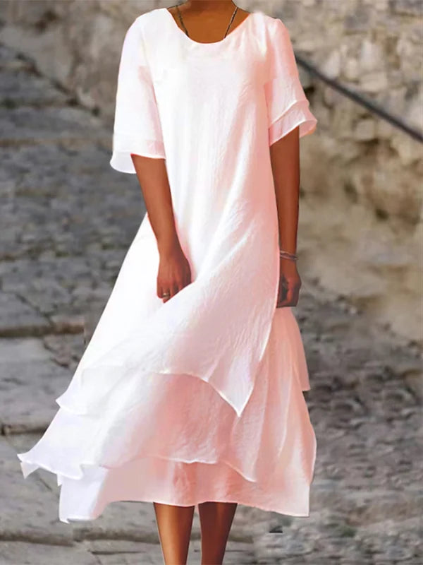 Caren | Elegante en Chique Dames Jurk met Laagjes