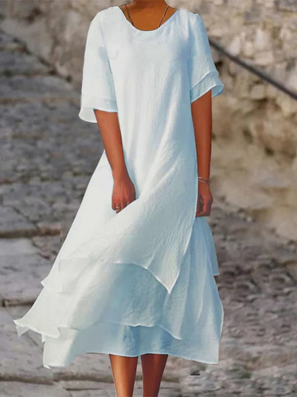 Caren | Elegante en Chique Dames Jurk met Laagjes