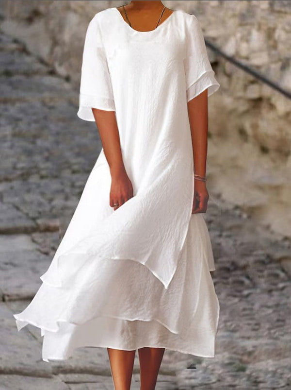 Caren | Elegante en Chique Dames Jurk met Laagjes