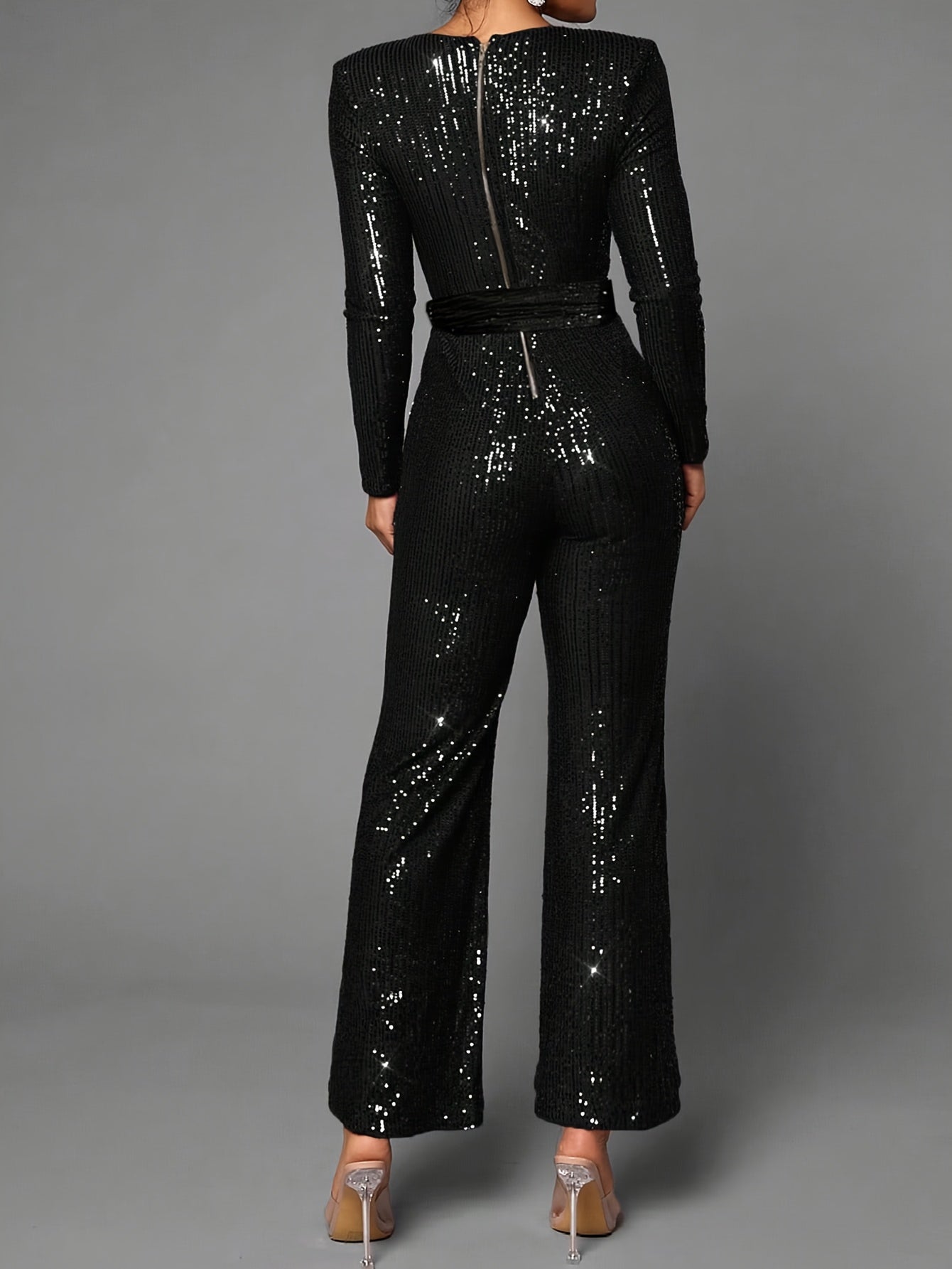 Milia | Luxe Pailletten Jumpsuit met Diepe V-Hals