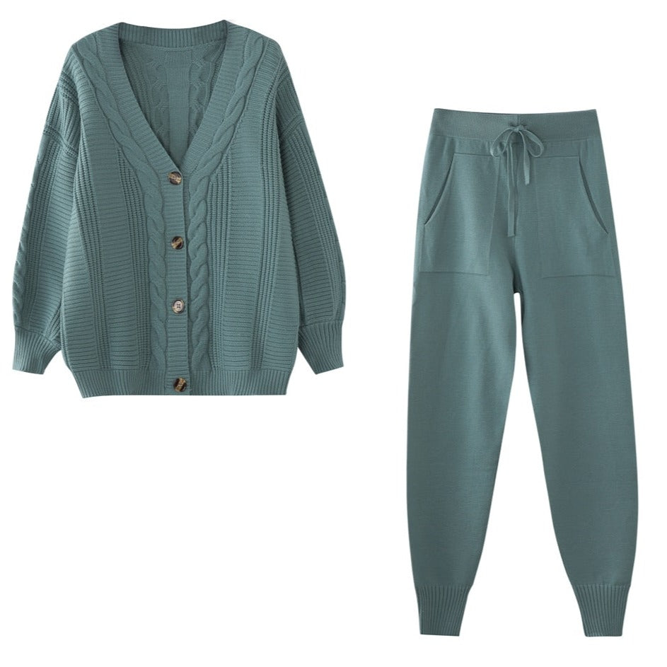 Comfortabele Dames Loungewear Set met Cardigan en Joggingbroek